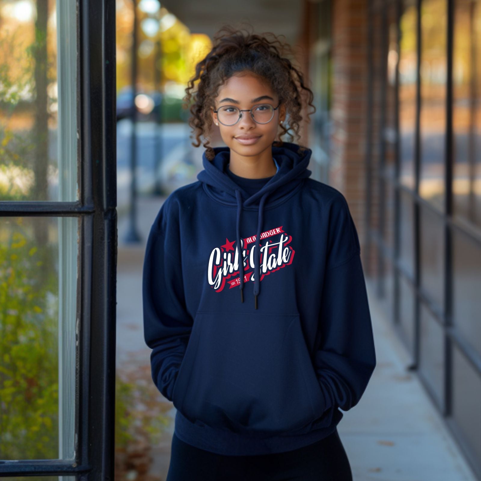 Unisex Banner Navy Hoodie