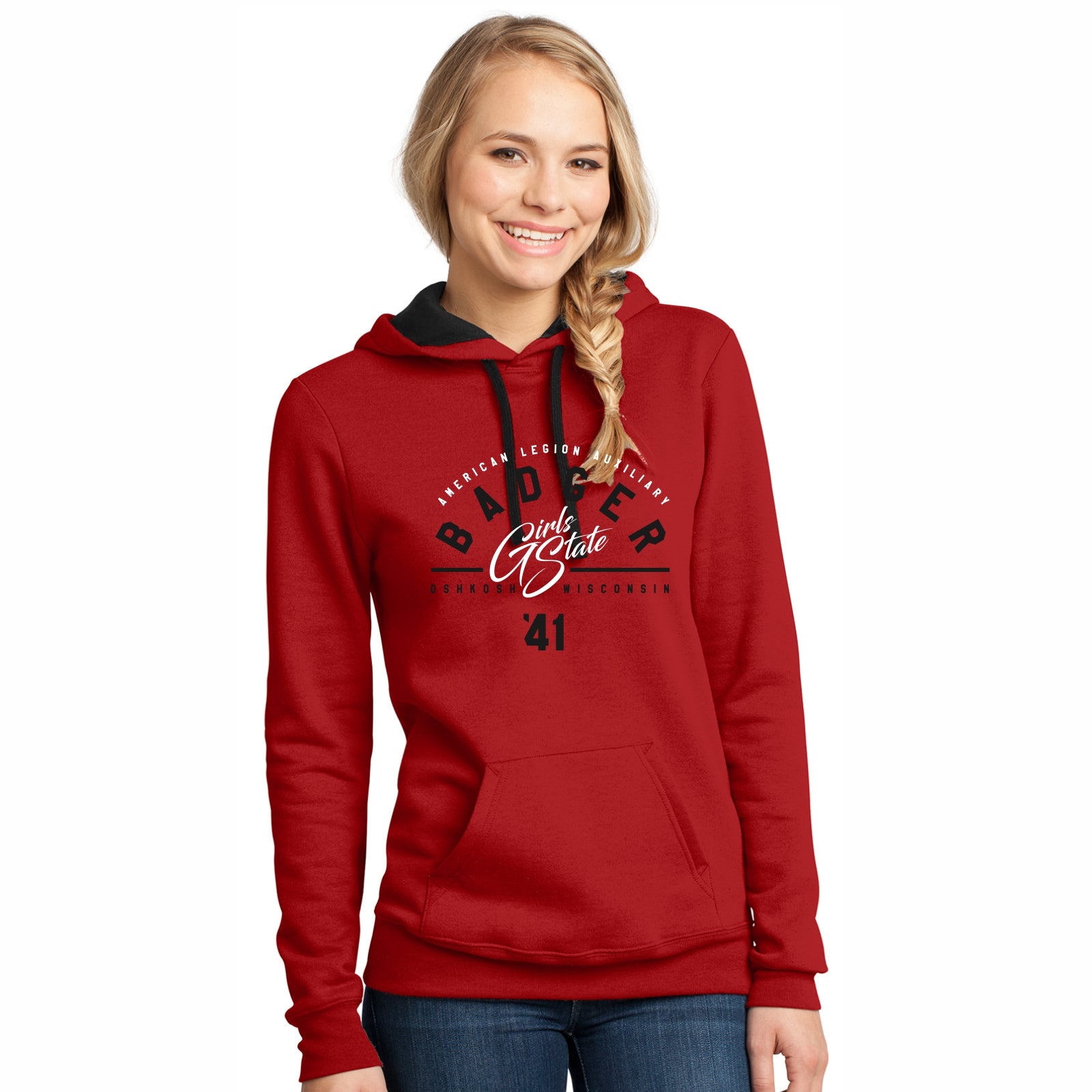 Red Hoodie with Black Details